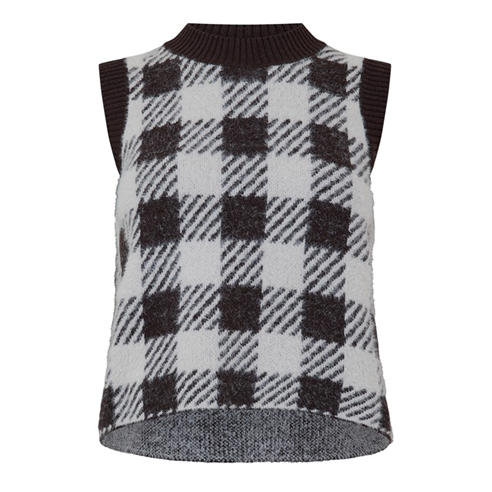 Barbour International - Women's Amaya Wool Check Knitted Vest
