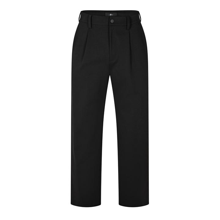 7 For All Mankind Men's Black 7Fam Pleated Trouser Sn63