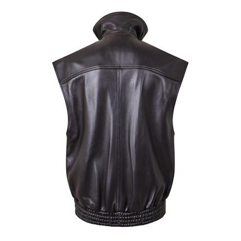 BALENCIAGA - Women's Leather Oversized-Fit Gilet