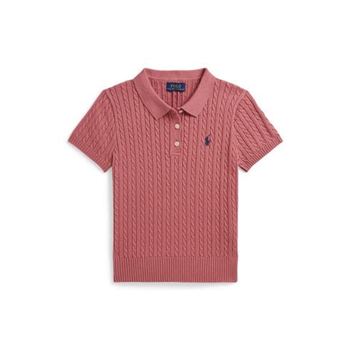 Polo Ralph Lauren - Kids' Cable Knit Cotton Short-Sleeve Polo Shirt