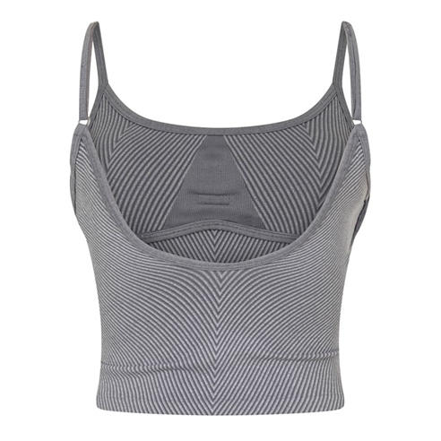 TALA - TALA SCULPT SEAMLESS CONTRAST RIB VEST VINTAGE GREY