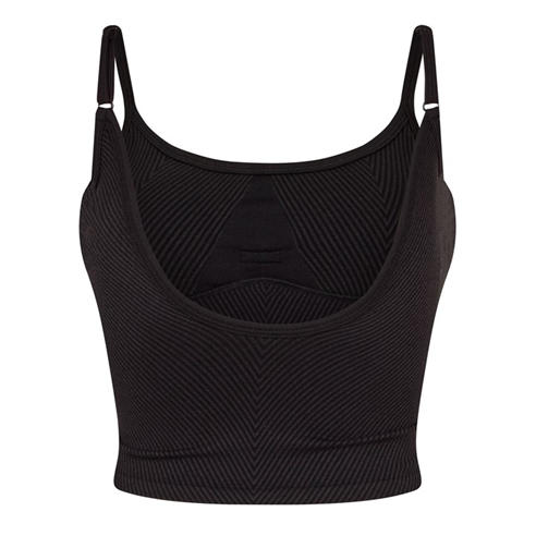 TALA - TALA SCULPT SEAMLESS CONTRAST RIB VEST VINTAGE GREY