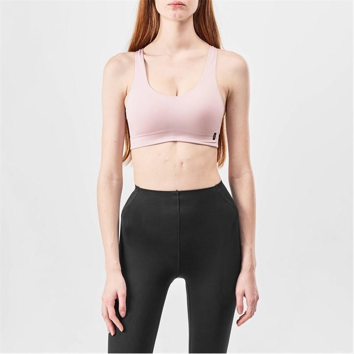 On Women's Pink Medium Impact Non Wired Sports Bra