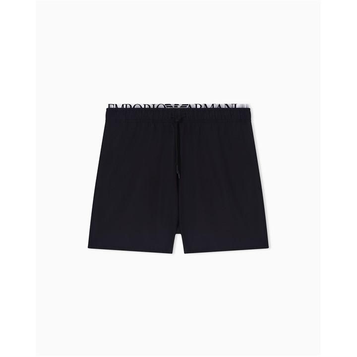 Emporio Armani Men's Black Boxer Beachwear - L