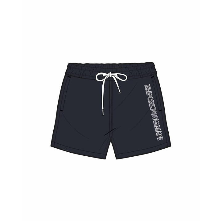 Emporio Armani Men's Blue Boxer Beachwear Swimming Trunks - L