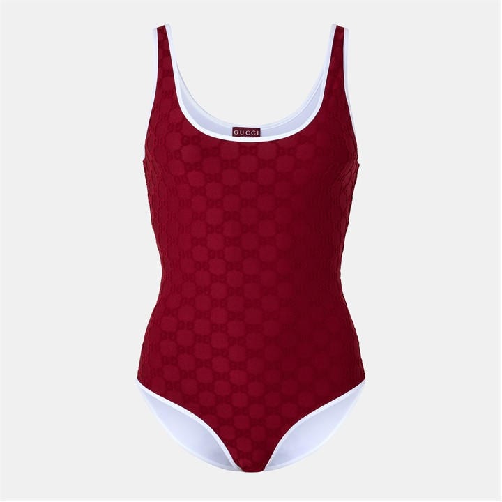 Gucci Women's Red Swimsuit Ld54 Size 10