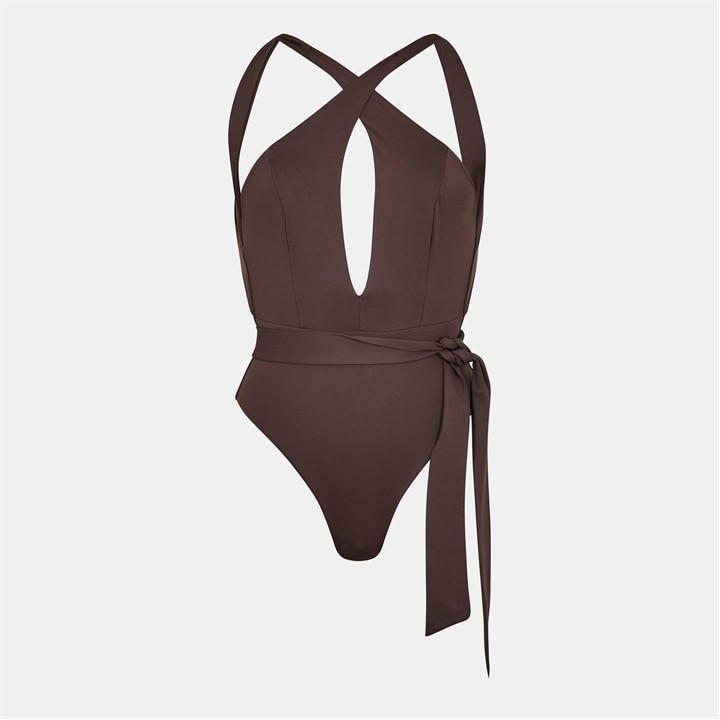 MAX MARA WOMEN'S CRISTEL SCOOP NECK SWIMSUIT