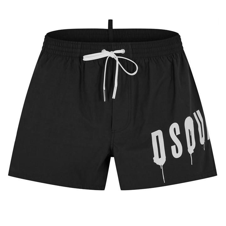 Dsquared2 Men's Black Dsq Spray Swim Shorts