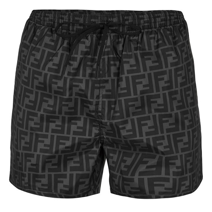 Fendi Men's Black Ff Swim Shorts - M