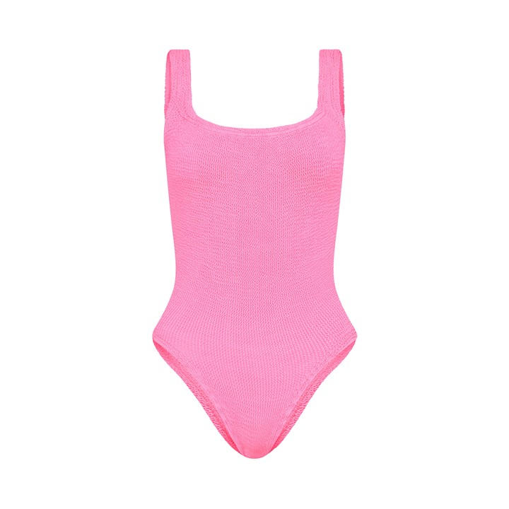 Hunza G Women's Pink Square Neck Swimsuit