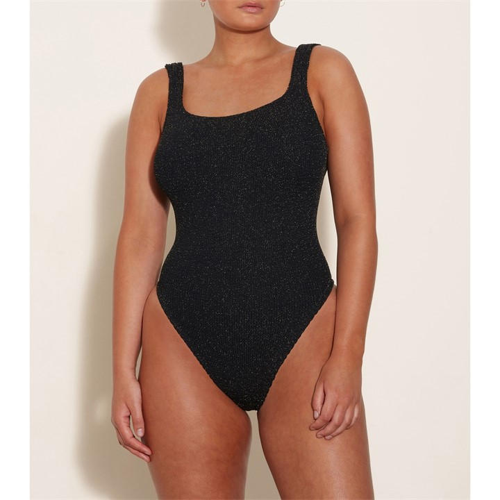 Hunza G Women's Black Square Neck Swimsuit