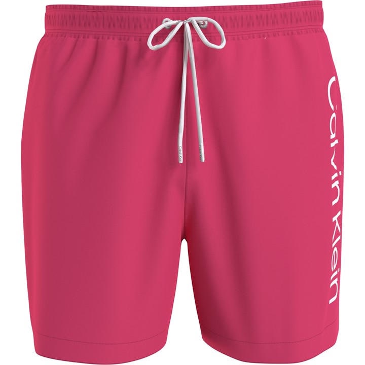 Calvin Klein Men's Pink Logo Swim Shorts Medium
