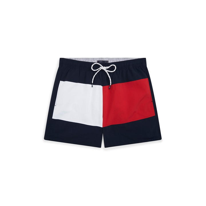 Tommy Hilfiger Men's Blue Archive Medium Drawstring Swimshort