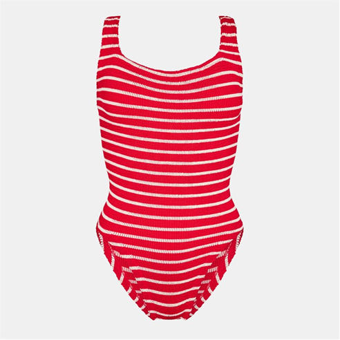HUNZA G - Women's Square Neck Swim One Piece Swimsuit