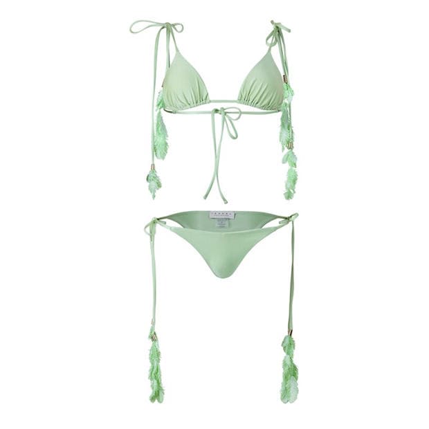 Almond - ISABEL BEACHWEAR - Women's Plumage Triangle Bikini
