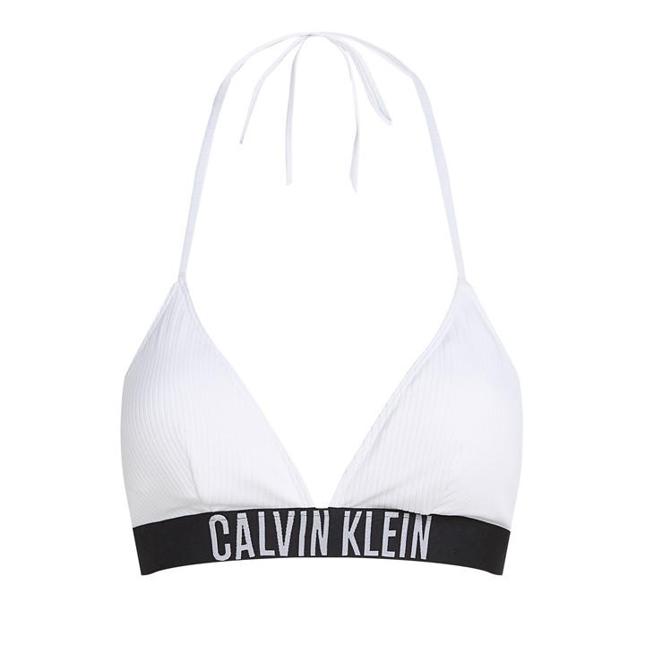 Calvin Klein Women's White Triangle Bikini Top Size 16