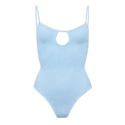 HUNZA G - Women's Mia Beaded Scoop Neck Swimsuit