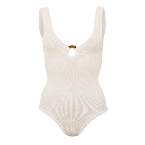HUNZA G - Women's Celine Swim Scoop Neck Swimsuit