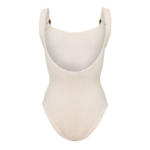 HUNZA G - Women's Domino Swim Scoop Neck Swimsuit