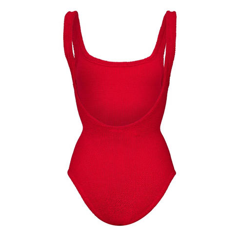 HUNZA G - Women's Coverage Square Scoop Neck Swimsuit