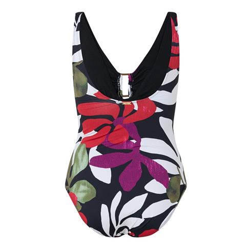 Lauren by Ralph Lauren - Women's Ring Detail Plunge Swimsuit