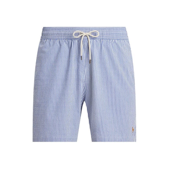 Polo Ralph Lauren Men's Blue Seersucker Traveller Swim Shorts - Size 2XL