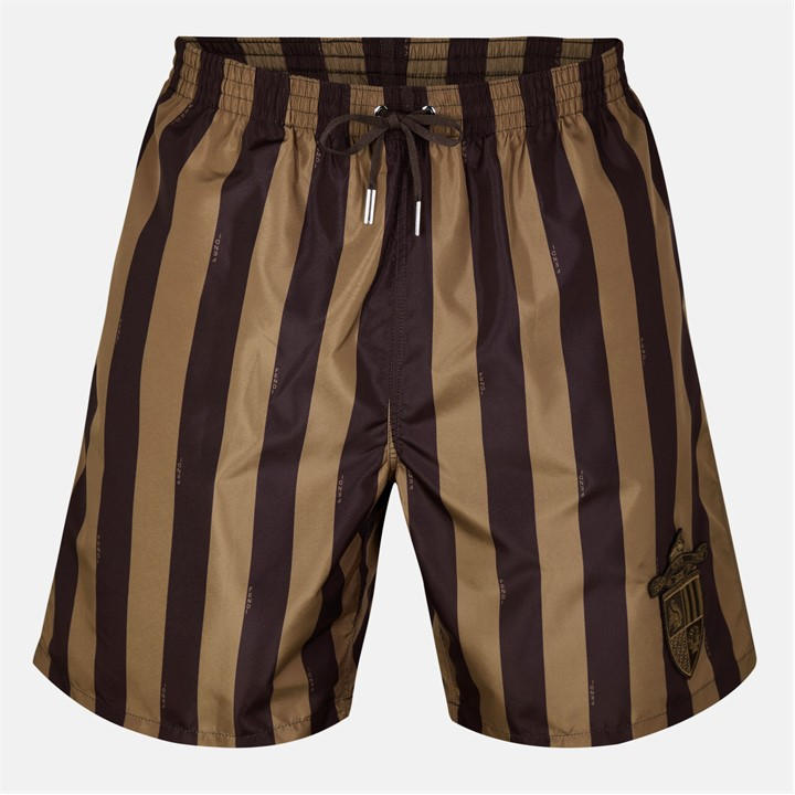 Fendi Men's Brown Crest Swim Shorts
