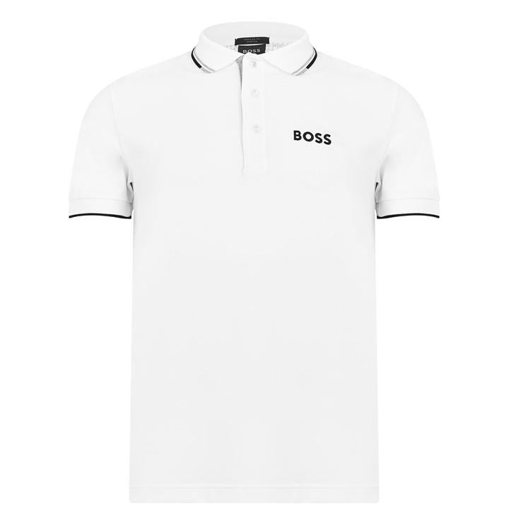 Boss Men's White Hbg Paddy Pro Premium Cotton Polo Shirt