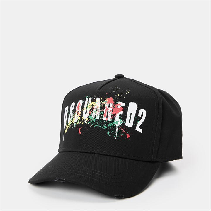 Dsquared2 Men's Black Dsq Splat Cap Sn62