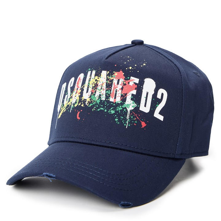 Dsquared2 Men's Blue Dsq Splat Cap Sn62
