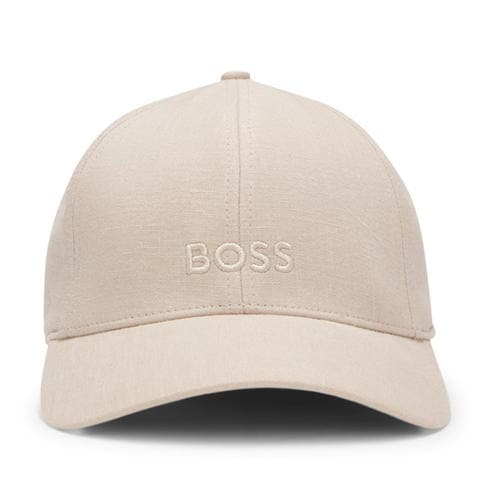 Boss - BOSS Linen Baseball Cap with Iconic Logo Detail