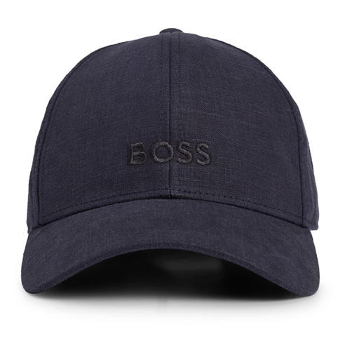Boss - BOSS Linen Baseball Cap with Iconic Logo Detail