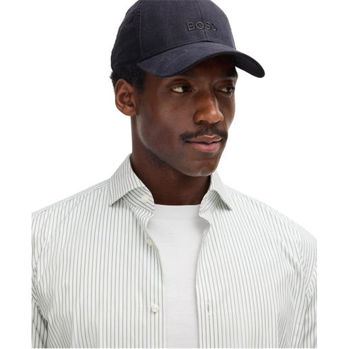 Boss - BOSS Linen Baseball Cap with Iconic Logo Detail