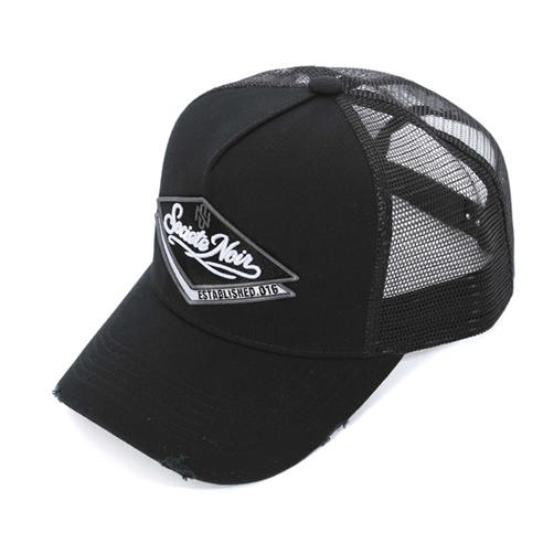 Societe Noir - Men's Diamond Distressed Trucker Cap