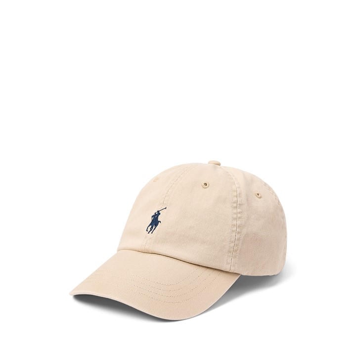 Polo Ralph Lauren  Beige Cotton Chino Adjustable Baseball Cap