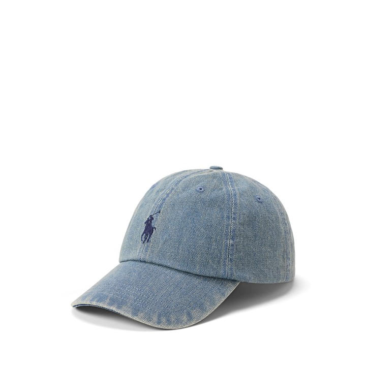 Polo Ralph Lauren  Blue Cotton Chino Adjustable Baseball Cap