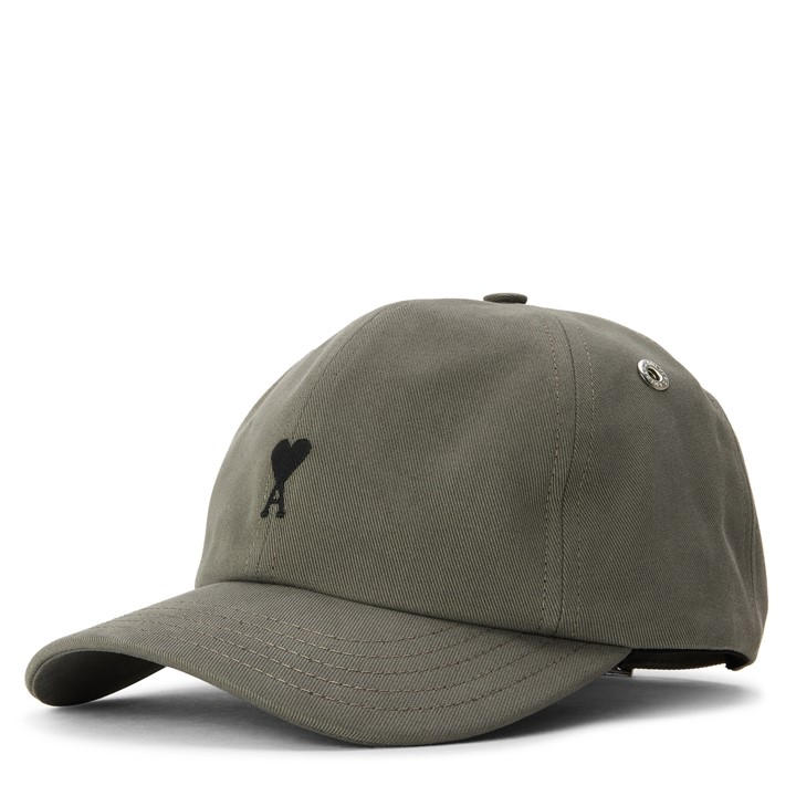 Ami Paris Men's Grey Adc Embroidery Cap