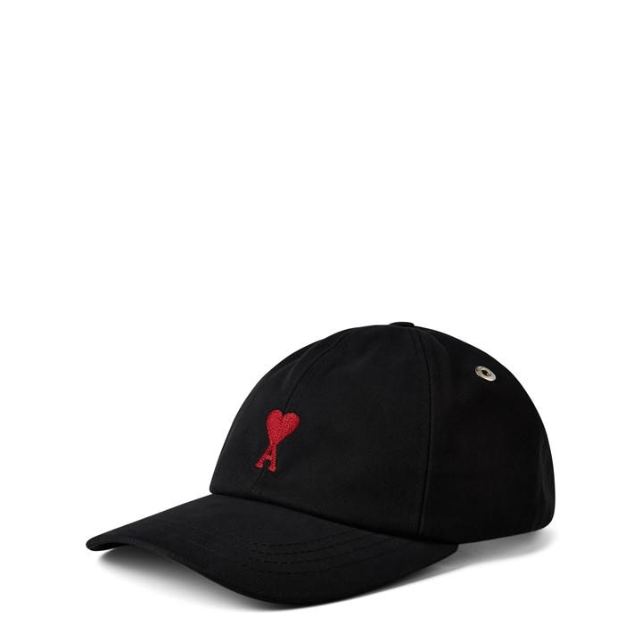 Ami Paris Men's Black Adc Embroidery Cap