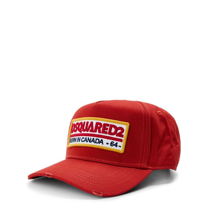 Dsquared2 Men's Red Dsq Wild Journey Baseball Cap