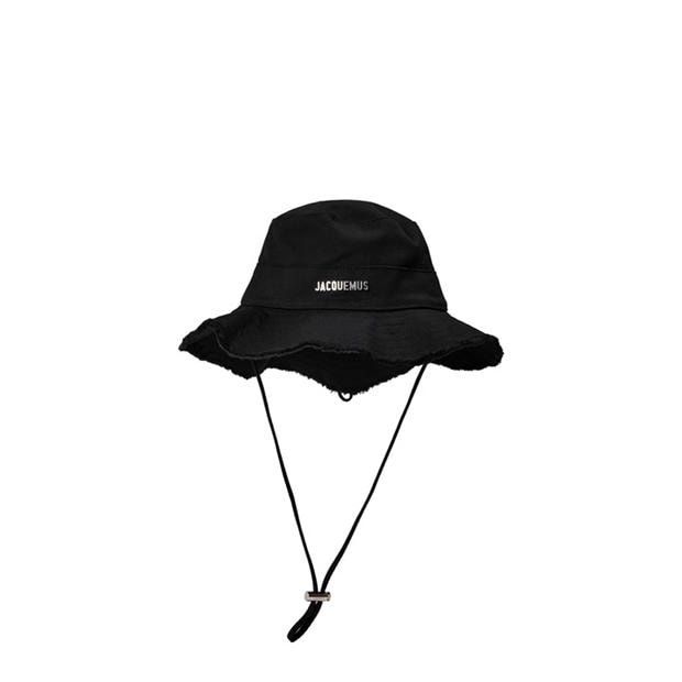 White - JACQUEMUS - Men's Jacquard Le Bob Strap Bucket Hat