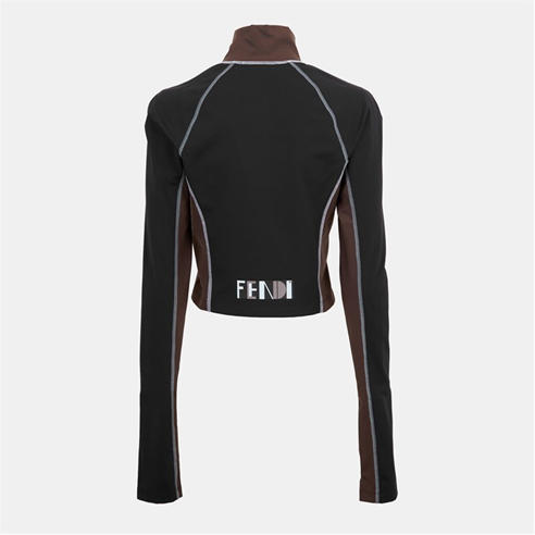 FENDI - Women's Zipped Performance Stretch Baselayer Top