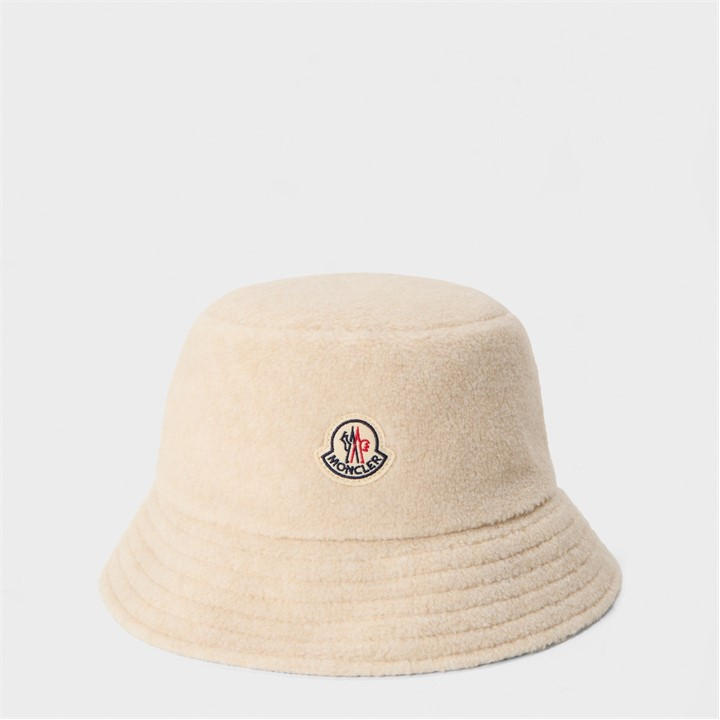 Moncler Men's Beige Ted Fleece Bucket Hat