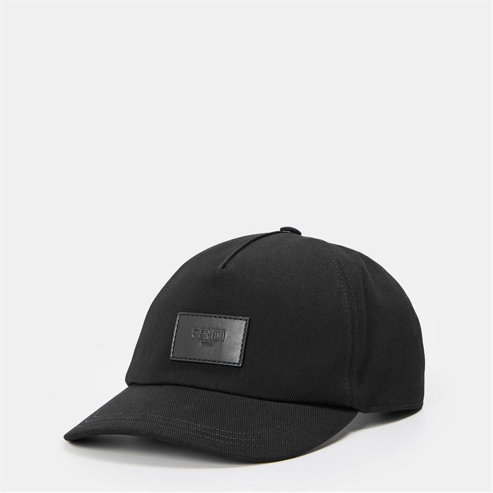 Fendi Men's Black Tab Cap Sn54 Mens
