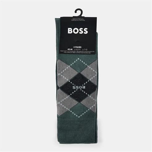 Boss - Men's Argyle Cotton Crew Socks