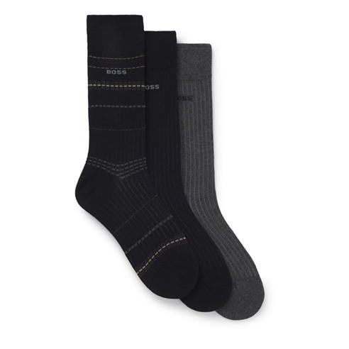 Boss - 3 Pack Rib Stripe Socks