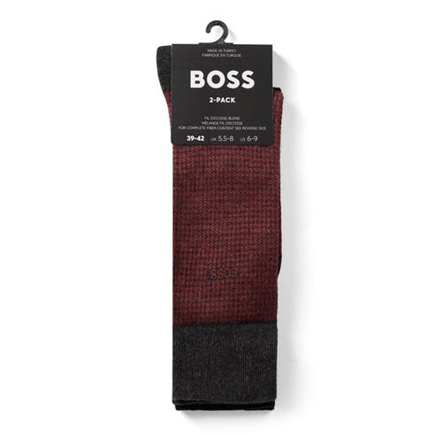 Boss - Men's Houndstooth Crew Socks