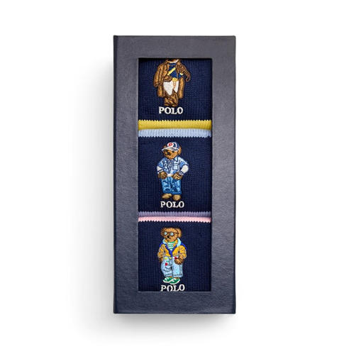 Polo Ralph Lauren - 3 Pack Bear Crew Socks Gift Box