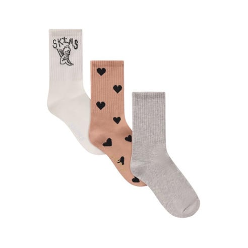 SKIMS - Womens Accessories Ribbed Crew Sock 3-Pack