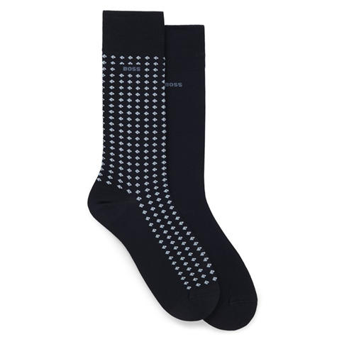 Boss - Men's 2 Pack Minipattern Crew Socks