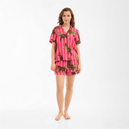 Chelsea Peers - Women's Cotton Shorts and Short-Sleeve Shirt Pyjama Set